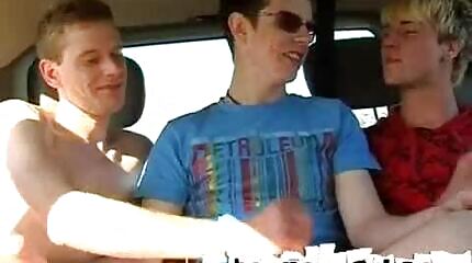 Straight Boys Having Some Fun In The Backseat Of A Car