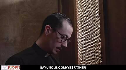 Hung Big Dick Priest Gets Blown In Gloryhole